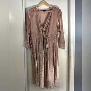 Torrid Velvet Pink wrap Dress